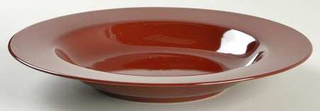 Total Color Cinnabar (Round) Rim Soup Bowl