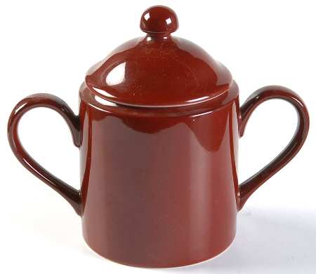Total Color Cinnabar (Round) Sugar Bowl & Lid