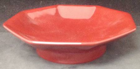 Total Color Cinnabar (Octagonal) Round Compote (Height X Width)