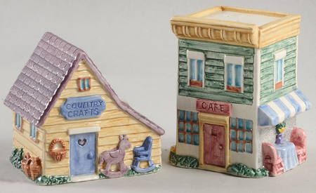 Town and Country Figural Salt and Pepper Set