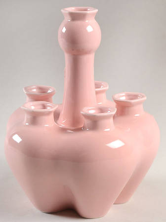Total Color Dusty Rose (Round) 6 Flower Holder Vase