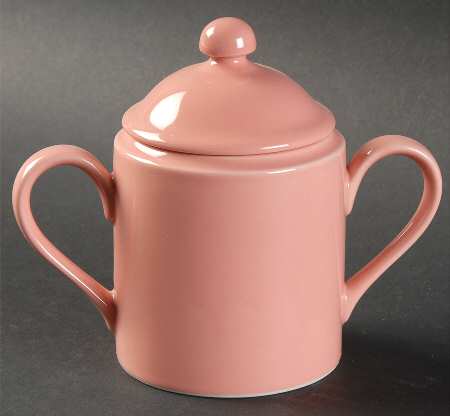 Total Color Coral Peach (Round) Sugar Bowl & Lid