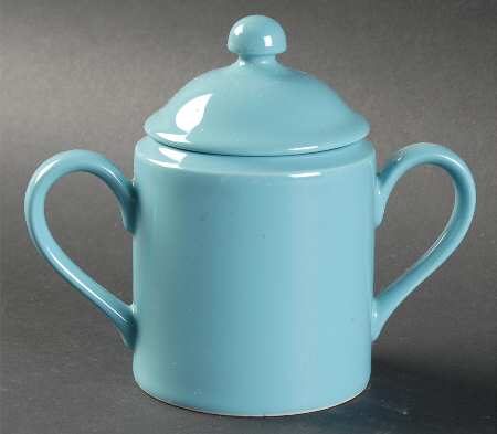 Total Color Spectrum Aqua (Round) Sugar Bowl & Lid