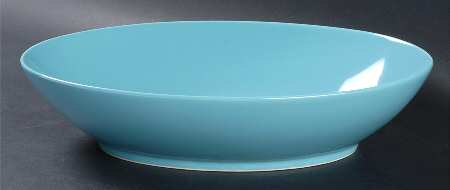 Total Color Spectrum Aqua (Round) 10" Oval Vegetable Bowl