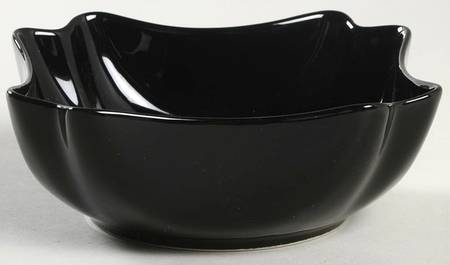 Total Color Spectrum Black (Round) Scalloped Soup/Cereal Bowl