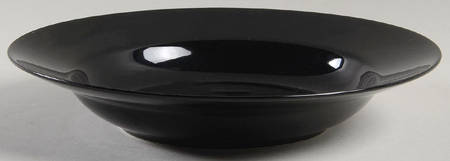 Total Color Spectrum Black (Round) Large Rim Soup Bowl