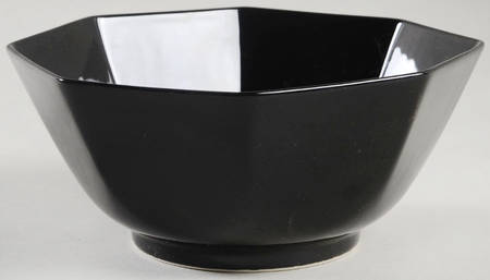 Total Color Spectrum Black (Round) 7" Octagonal Vegetable Bowl