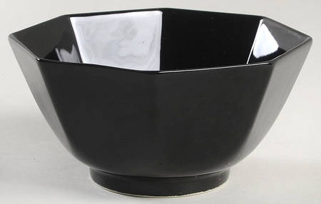 Total Color Spectrum Black (Round) 5" Octagonal Vegetable Bowl