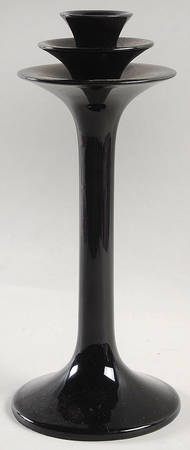 Total Color Spectrum Black (Round) 10" Candlestick