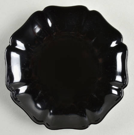 Total Color Spectrum Black (Round) Scalloped Bread & Butter Plate