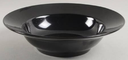 Total Color Spectrum Black (Round) Rim Soup Bowl