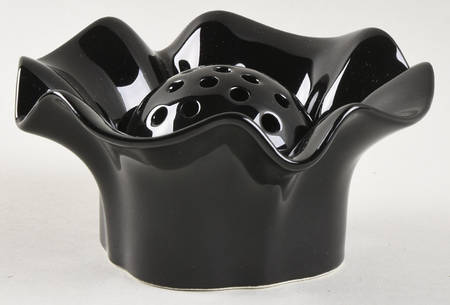 Total Color Spectrum Black (Round) Pierced Tea Light/Potpourri with Insert