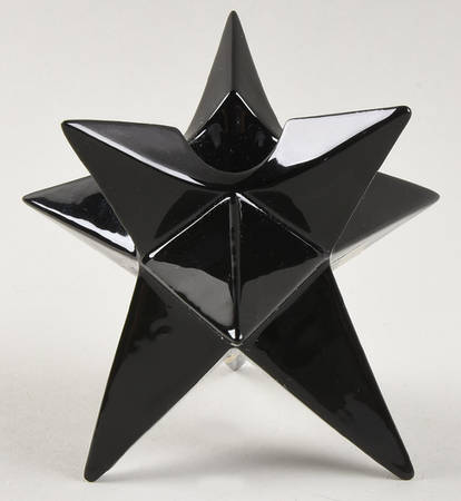 Total Color Spectrum Black (Round) Figural Candlestick