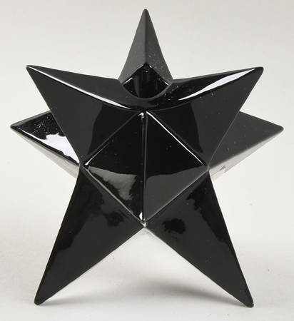 Total Color Spectrum Black (Round) Figural Candlestick