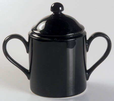 Total Color Spectrum Black (Round) Sugar Bowl & Lid