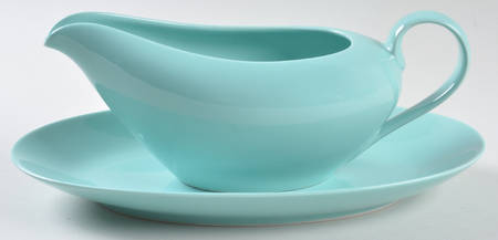 Total Color Spectrum Turquoise (Round) Gravy Boat & Underplate/Relish