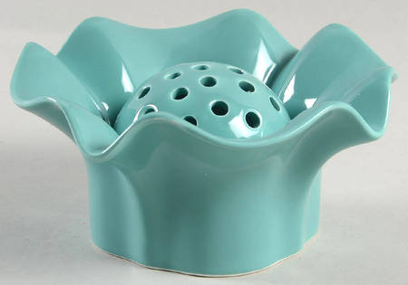 Total Color Spectrum Turquoise (Round) Pierced Tea Light/Potpourri with Insert