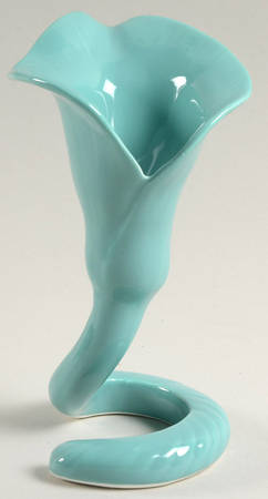 Total Color Spectrum Turquoise (Round) Figural Candlestick