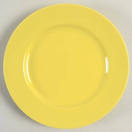 Total Color Spectrum Yellow (Round) Salad Plate