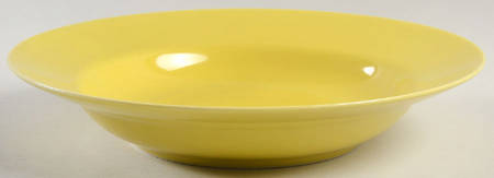 Total Color Spectrum Yellow (Round) Large Rim Soup Bowl