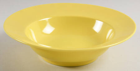 Total Color Spectrum Yellow (Round) Rim Soup Bowl