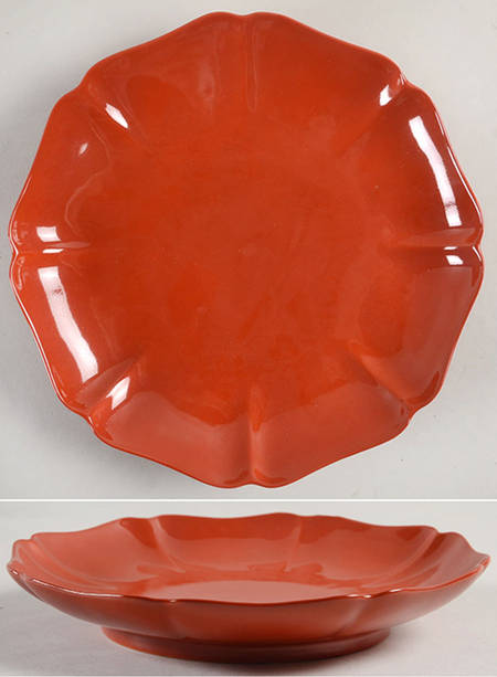 Total Color Terra Cotta (Round, Smooth) Scalloped Luncheon Plate