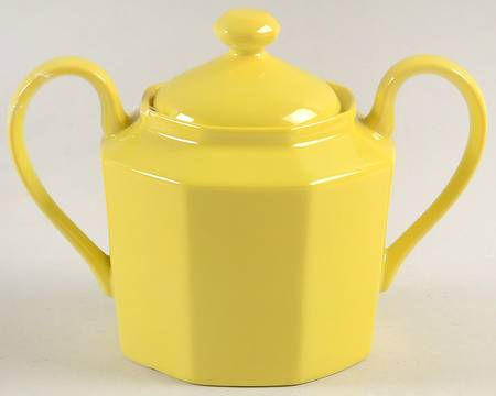 Total Color Yellow (Octagonal) Sugar Bowl & Lid