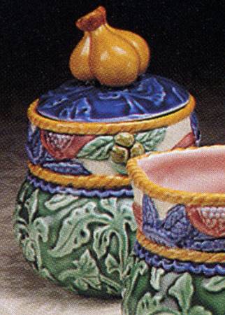Tuscany Majolica Sugar Bowl & Lid