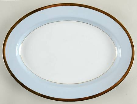 Versailles Bleu 14" Oval Serving Platter