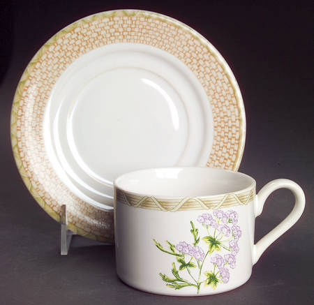 Vegetable Basket Flat Cup & Saucer Set