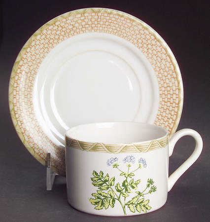 Vegetable Basket Flat Cup & Saucer Set