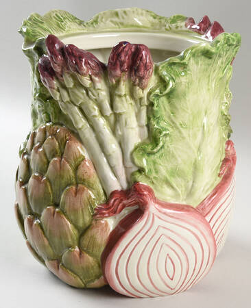 Vegetable Garden Large Figural Canister No Lid