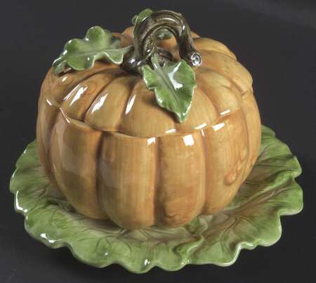 Vegetable Garden Soup Bowl & Saucer Set with Lid