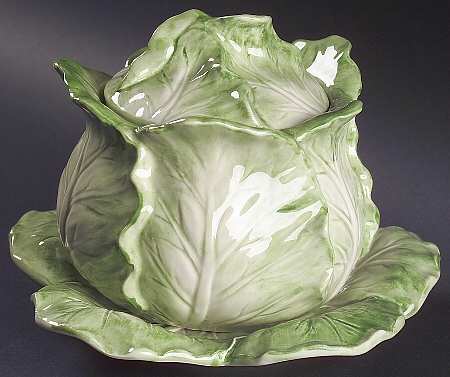 Vegetable Garden Soup Bowl & Saucer Set with Lid