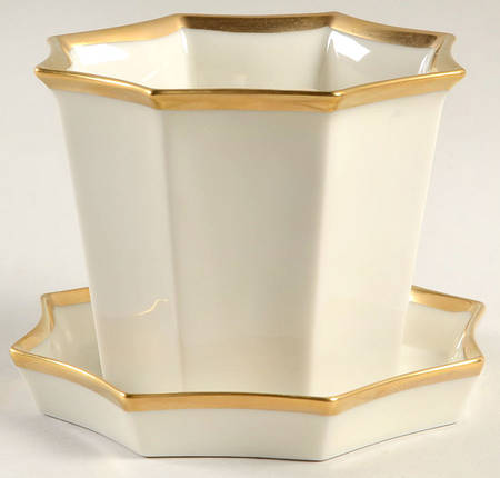 Versailles Crème 3" Flower Pot & Underplate