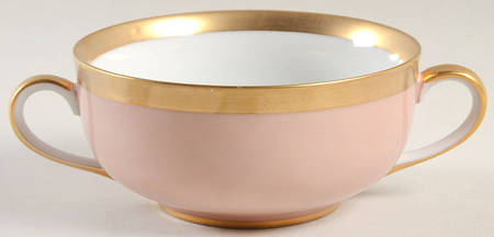 Versailles Dusty Rose Flat Cream Soup Bowl