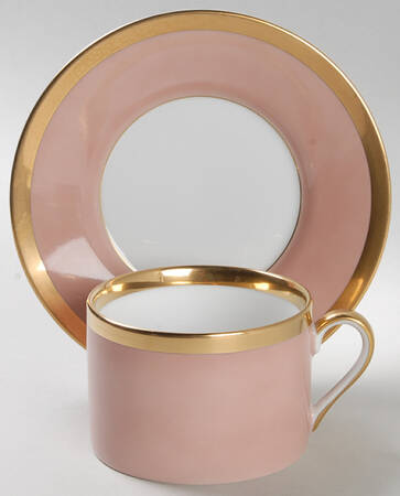 Versailles Dusty Rose Flat Cup & Saucer Set