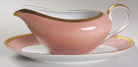 Versailles Dusty Rose Gravy Boat & Underplate/Relish
