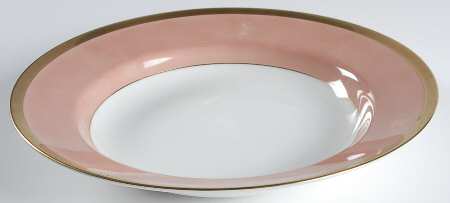 Versailles Dusty Rose Large Rim Soup Bowl