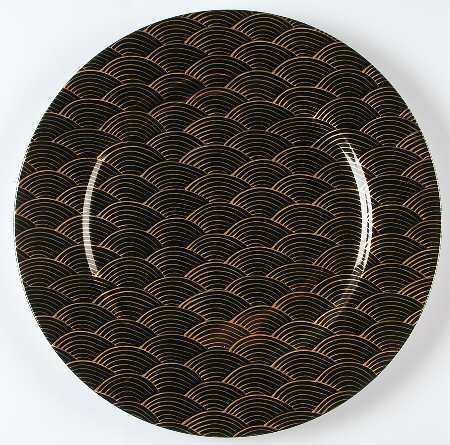 Waves Black Service Plate (Charger)