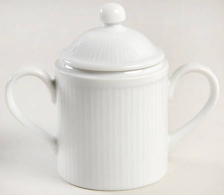 White Classic Sugar Bowl & Lid by Fitz & Floyd