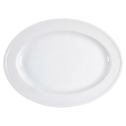 White Classic 14" Oval Serving Platter