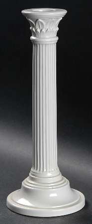 White Classic 9" Tall Candlestick