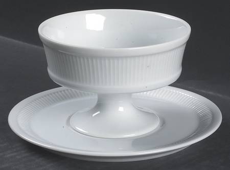 White Classic China Sherbet with Underplate by Fitz & Floyd
