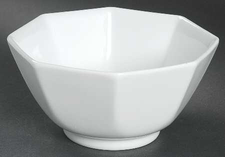 White Octagonal 5" Octagonal Vegetable Bowl