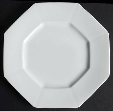 White Octagonal Salad Plate