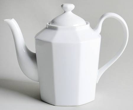 White Octagonal Teapot & Lid