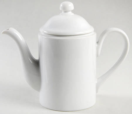 White Shoulders Mini Coffee Pot & Lid