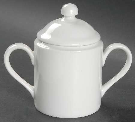 White Shoulders Sugar Bowl & Lid