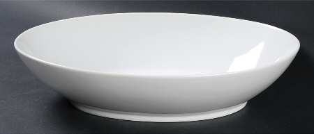 White Shoulders 10" Oval Vegetable Bowl